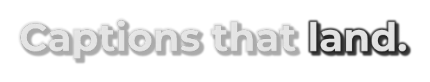 Typewriter caption style